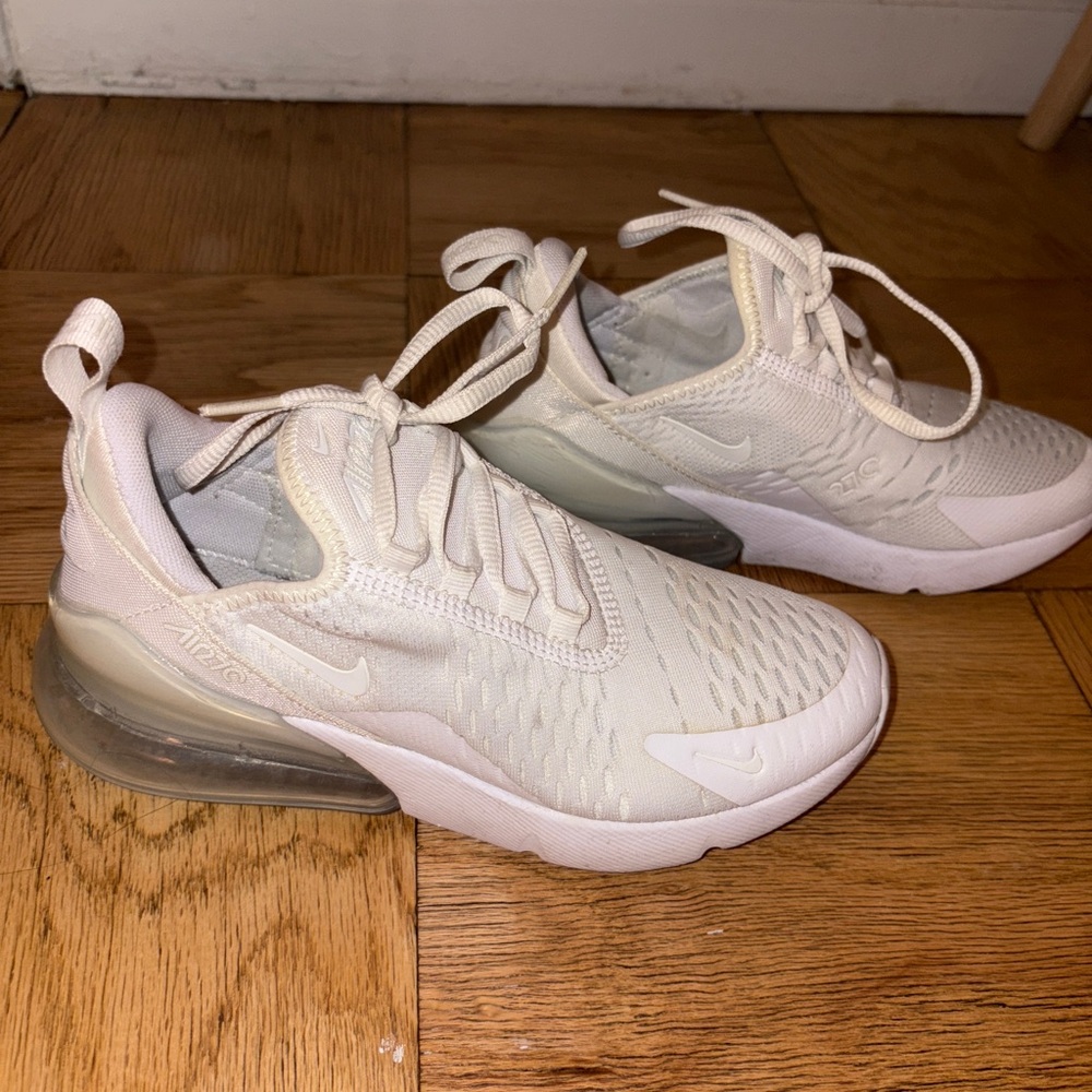 Nike White Sneakers with Gray Accents